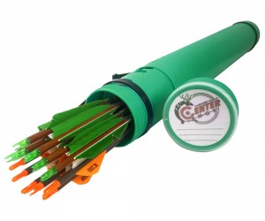 Тубус для стрел Centershot пластиковый, с держателем (зеленый)