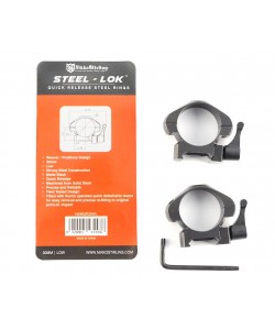 Кольца 30 мм Nikko Stirling Diamond QR, быстросъемные на Weaver (низкие, 4 винта, сталь)