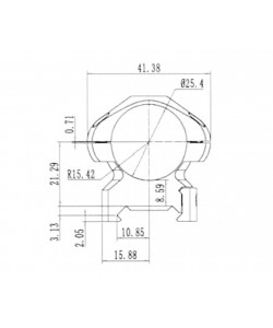 Кольца 25,4 мм Nikko Stirling Diamond, на Weaver (средние, 2 винта, сталь)