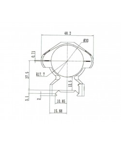 Кольца 30 мм Nikko Stirling Diamond, на Weaver (высокие, 4 винта, сталь)
