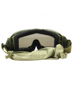 Очки защитные Гром Deluxe AS-GG0038, сменные линзы (Olive)