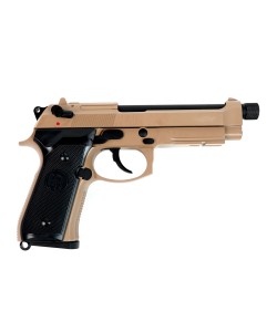 Страйкбольный пистолет KJW Beretta M9A1 TBC Gas Tan, удлин. ствол