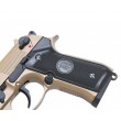 Страйкбольный пистолет KJW Beretta M9A1 TBC Gas Tan, удлин. ствол - фото № 14