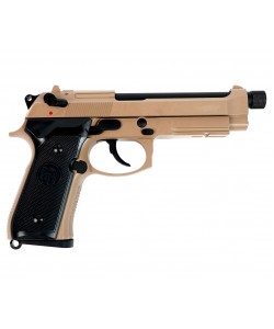 Страйкбольный пистолет KJW Beretta M9A1 TBC Gas Tan, удлин. ствол