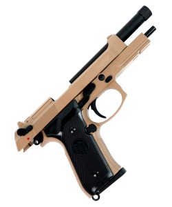Страйкбольный пистолет KJW Beretta M9A1 TBC Gas Tan, удлин. ствол