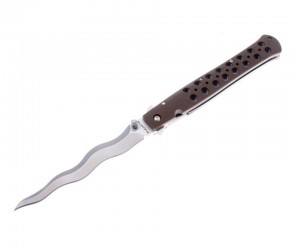 Нож складной Cold Steel Ti-Lite 6 Kris 15,2 см, сталь AUS-10, рукоять Zytel Brown