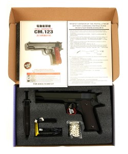 Страйкбольный пистолет Cyma Colt 1911, Mosfet +UP гирбокс, Li-po, USB-зарядка (CM.123S)
