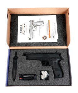 Страйкбольный пистолет Cyma SigSauer P226, Mosfet +UP гирбокс, Li-po, USB-зарядка (CM.122S)