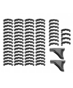 Комплект накладок SHS на рельсы и упоры, Black (R055-BK)