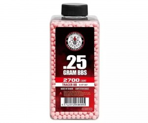 Шары трассерные G&G Tracer 0,25 г, 2700 штук (красные, бутылка) G-07-267