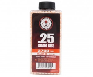 Шары трассерные G&G Tracer 0,25 г, 2700 штук (красные, бутылка) G-07-267