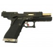 |Уценка| Страйкбольный пистолет WE Glock-17 G-Force, черная рамка и затвор, золот. ствол (№ 413-УЦ) - фото № 4