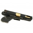 |Уценка| Страйкбольный пистолет WE Glock-17 G-Force, черная рамка и затвор, золот. ствол (№ 413-УЦ) - фото № 9