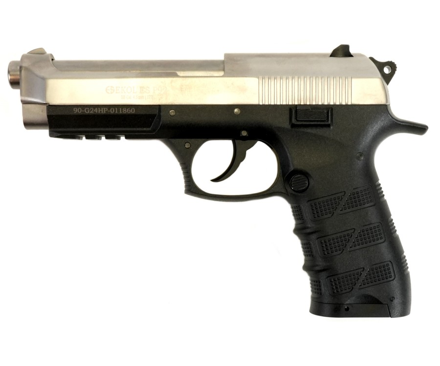 Пневматический пистолет Ekol ES P92 Beretta Fume (никель)