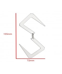 Карабин S-образный на цепочке, для котелка