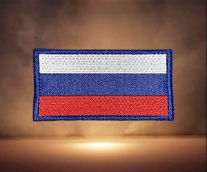 Патч (шеврон) текстильный ”Флаг Триколор” (синий)