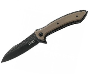 Нож складной CRKT Apoc 10,1 см, сталь 8Cr13MoV, рукоять Stainless Steel, Brown