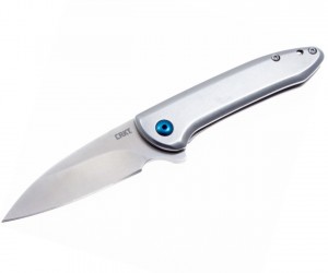 Нож складной CRKT Delineation 7,5 см, сталь 8Cr13MoV, рукоять Stainless Steel, Grey