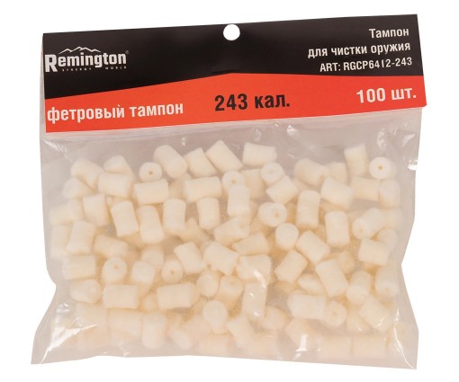 Тампон Remington фетровый, кал. 243 (100 штук)