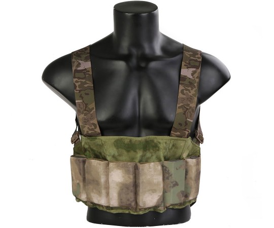 Разгрузка EmersonGear Speed SCAR-H Chest Rig, с карманами (Green Camo)