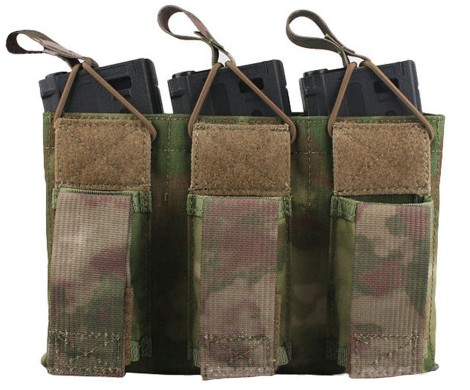 Подсумок под 3 магазина EmersonGear 5.56&Pistol Triple Open Top (Green Camo)