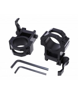 Кольца 30 мм Remington RMKC12, быстросъемные на Weaver (высокие, H=25 мм,  блистер)