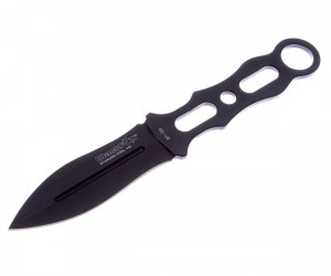Нож Fox Knives Black Fox Throwing Knife 8,5 см, сталь 440C, рукоять Steel, Black
