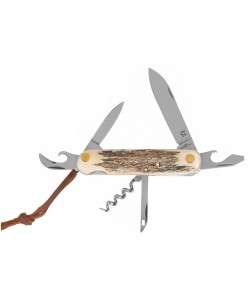 Нож складной Fox Knives 7,5 см, 8 функций, сталь M390, рукоять Олений рог