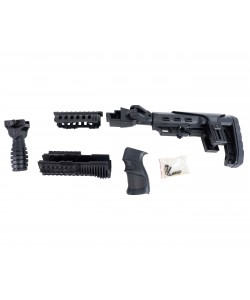 Комплект тактического обвеса АК-74, АКМ (приклад 6-ти позиционный, цевье, накладка, рукоять и рукоятка цевья)