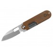 Нож складной Fox Knives Bean Gen II 5,4 см, сталь 440C, рукоять Micarta, Brown - фото № 1