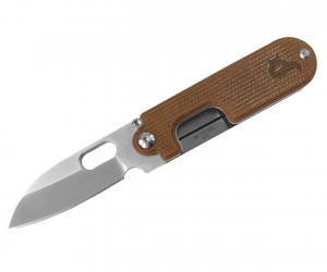 Нож складной Fox Knives Bean Gen II 5,4 см, сталь 440C, рукоять Micarta, Brown