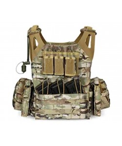 Разгрузочный бронежилет Yakeda VT-8141 Plate Carrier быстросъемный, с подсумками и гидратором (Multicam)