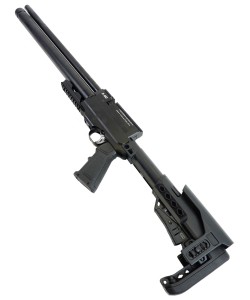 Пневматическая винтовка Kuzey K60 Tactical (пластик, телескоп. приклад, PCP, ★3 Дж) 5,5 мм