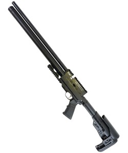 Пневматическая винтовка Kuzey K60 Tactical (пластик, телескоп. приклад, PCP, ★3 Дж) 6,35 мм