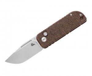 Нож складной Fox Knives MIBlackFox Nu-Bowie 6 см, сталь D2, рукоять Micarta, Brown