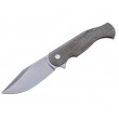Нож складной Fox Knives Eastwood Tiger 9,5 см, сталь D2, рукоять Micarta, Green - фото № 1