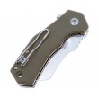 Нож складной Fox Knives Italicus 6 см, сталь Bohler M390, рукоять G10, Green - фото № 4