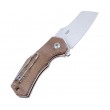 Нож складной Fox Knives Italicus 6 см, сталь Bohler M390, рукоять Micarta, Brown - фото № 2