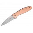 Нож складной Kershaw Leek 7,5 см, сталь CPM 154, Медь Copper - фото № 1