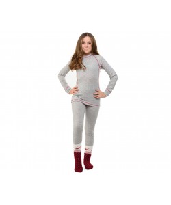 Термобелье детское Junior NordKapp Reimo 5851RX (1-й слой, серый/красный)