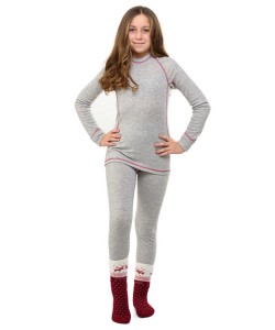 Термобелье детское Junior NordKapp Reimo 5851RX (1-й слой, серый/красный)