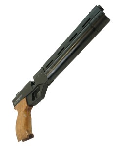 Пневматический пистолет «Корсар» D32 дерев. рукоять, ствол 240 мм (с прикладом, PCP, редуктор) 6,35 мм