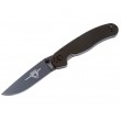 Нож складной Ontario RAT-2 7,6 см, сталь AUS-8 Black, рукоять GRN Black - фото № 1