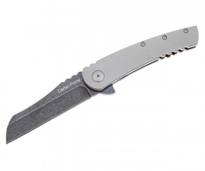 Нож складной Ontario Carter Prime 8,6 см, сталь D2, рукоять 6Al4V Titanium Grey