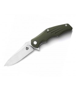 Нож складной QSP Knife Pangolin 9,5 см, сталь D2, рукоять G10 Green