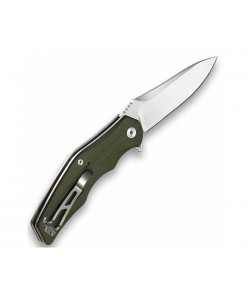 Нож складной QSP Knife Pangolin 9,5 см, сталь D2, рукоять G10 Green