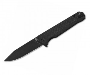 Нож складной QSP Knife Mamba V2 blackwash 8,9 см, сталь D2, рукоять Micarta Black