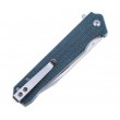 Нож складной QSP Knife Mamba V2 8,9 см, сталь D2, рукоять Micarta Blue - фото № 3