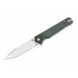 Нож складной QSP Knife Mamba V2 8,9 см, сталь D2, рукоять Micarta Green - фото № 1