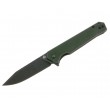 Нож складной QSP Knife Mamba V2 Blackwash 8,9 см, сталь D2, рукоять Micarta Green - фото № 1